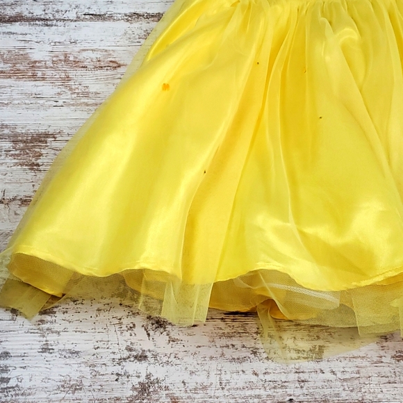Masquerade | Ethereal Yellow Tulle Net Formal Black Tie Prom Dress - Picture 5 of 9